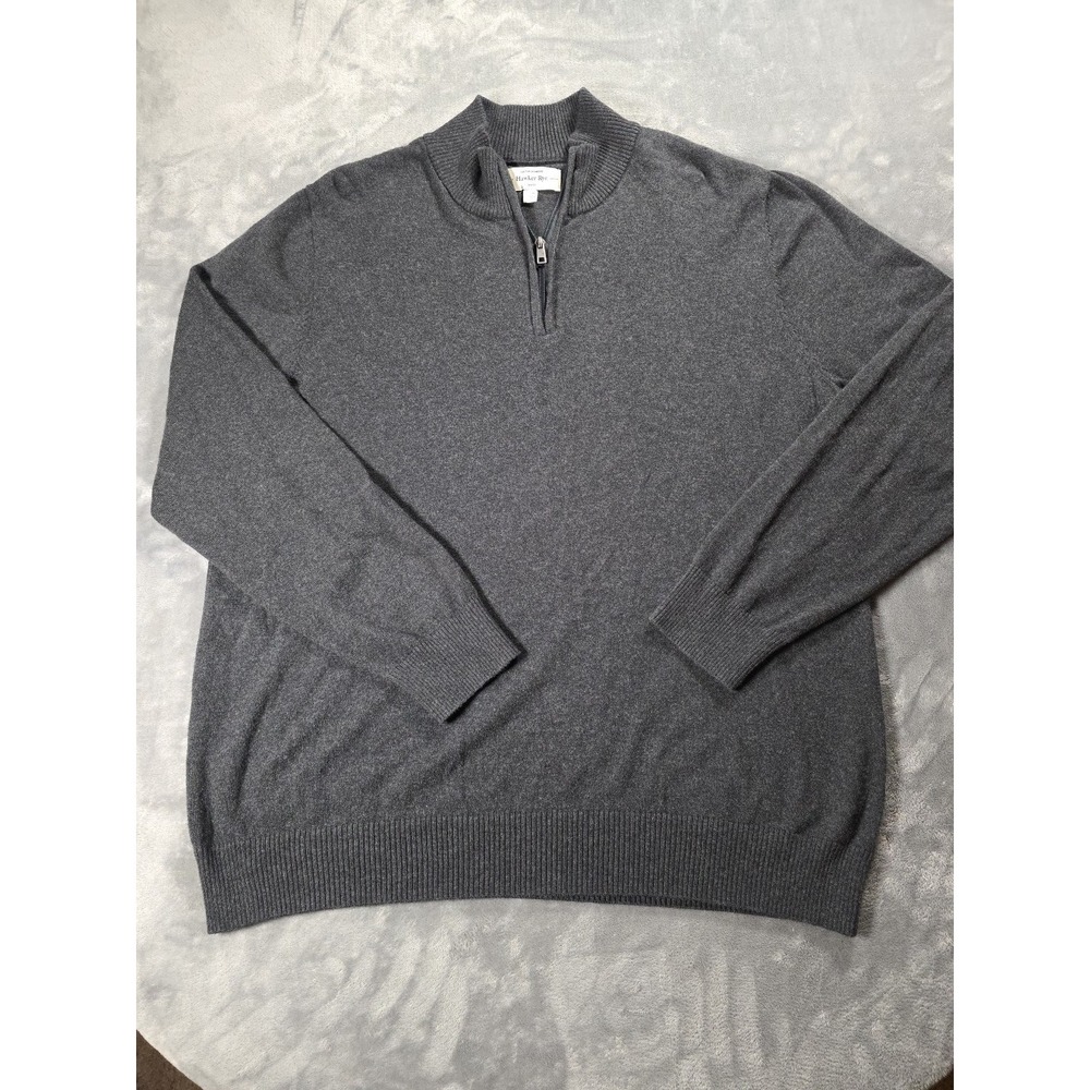 Hawker Rye 1/4 Zip Pullover Sweater Men's Large‎ Cotton Cashmere Gorpcore Hiking